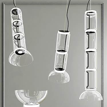 Ethereal Glass Pendant Light 3D model image 1 