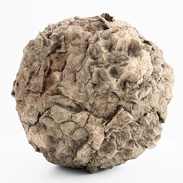 Rugged Brown Rock VRay Material 3D model image 1 