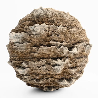 Brown Rock VRay PBR Material 3D model image 1 