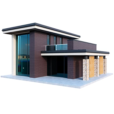 Modern Tech House 3D model image 1 