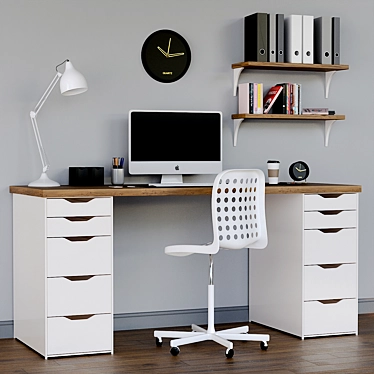Ikea Office Haven: Stylish & Functional 3D model image 1 