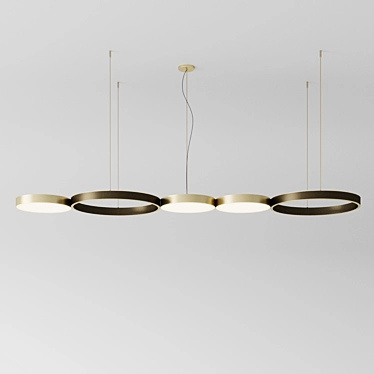 LED Ring Pendant Chandelier 3D model image 1 