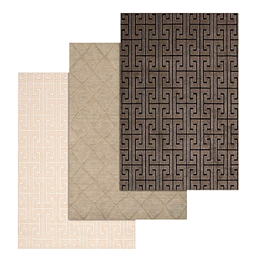 Luxury Carpet Set: High Quality Textures 3D model image 1 