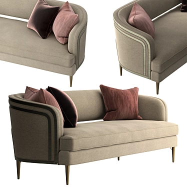 Serene Caracole Sofa 3D model image 1 