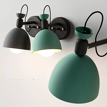 Elegant Tiffani Wall Lamp 3D model image 1 