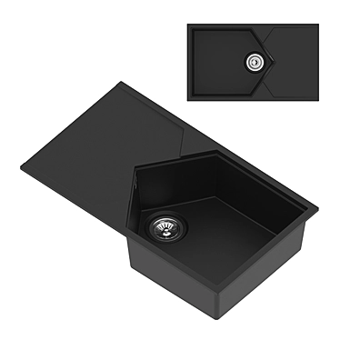 KitKraken Sea Graphite Sink: Maximum Volume for Large Items 3D model image 1 