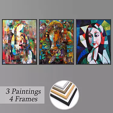 Versatile Set of Wall Paintings 3D model image 1 