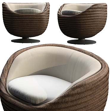 EASY Swivel Chair: Stylish & Airy Design 3D model image 1 