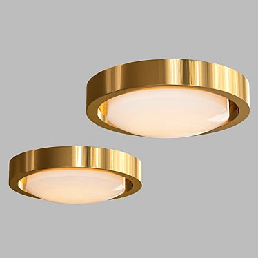 Tor Metal Ceiling: Stylish Brass and Metal Ceiling Fixture 3D model image 1 