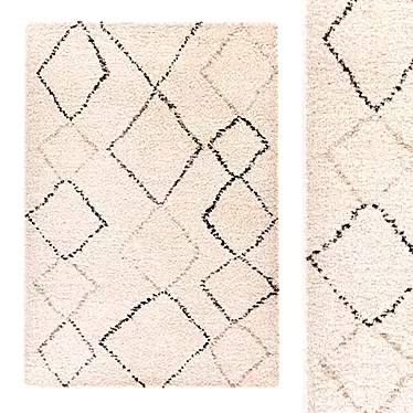 Boho Chic Berber Rug 3D model image 1 