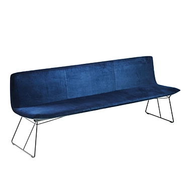 Amelie Designer Bench 3D model image 1 