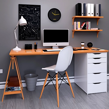 IKEA Office Workstation 2 3D model image 1 