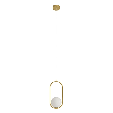 Modern Gold Hanging Pendant Light 3D model image 1 