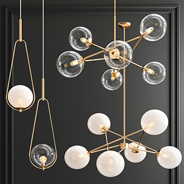 Dynamic Elegance Chandelier & Pendant 3D model image 1 