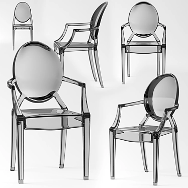 Transparent Elegance: The Ghost Chair 3D model image 1 