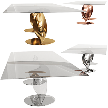 Italian Elegance: Elika Round Table 3D model image 1 