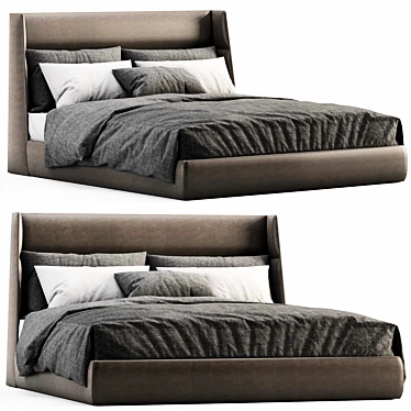 Sleek Poliform Chloe Bed: Modern Elegance for Your Bedroom 3D model image 1 