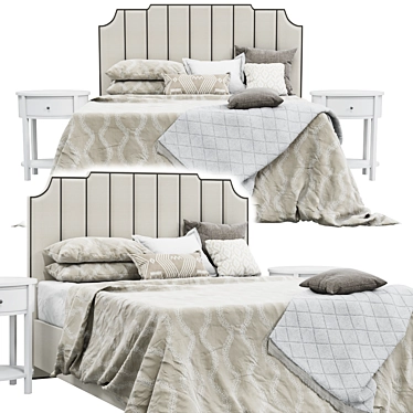 Elegant Davy's Bed - Transform Your Bedroom 3D model image 1 