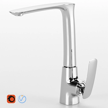 TOK-FUJ 1013 Chrome Kitchen Mixer 3D model image 1 