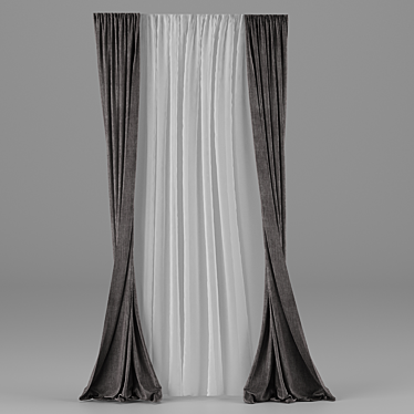 Elegant Drapes for Home Décor 3D model image 1 