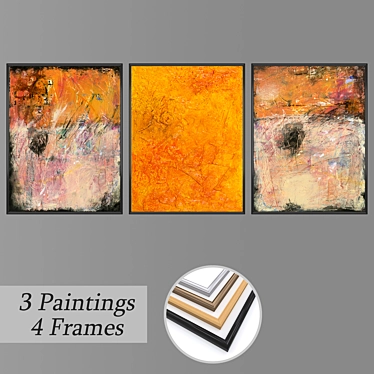 Elegant Wall Art Set 3D model image 1 