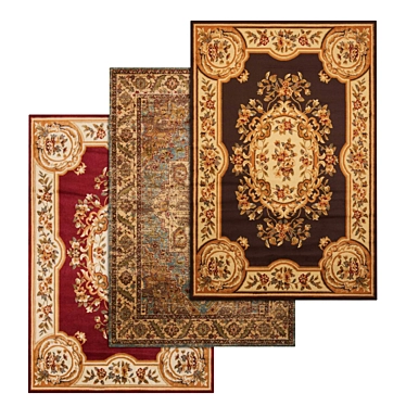 Luxury Rug Set - High-Quality Textures 3D model image 1 