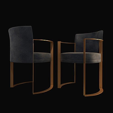 Luxury Fendi Casa Rippetta Chair 3D model image 1 