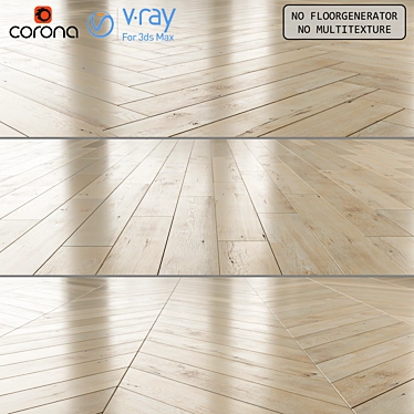 Versatile Floor Laminate: Standard, Herringbone, Chevron Styles 3D model image 1 