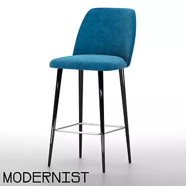 Pollok Wood CF Bar Stool: Customizable & Stylish 3D model image 1 