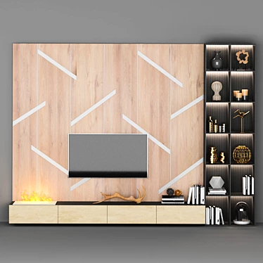 Modern TV Stand - 72 3D model image 1 