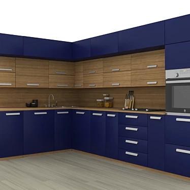 Modern Stylish Kitchen 3D model image 1 