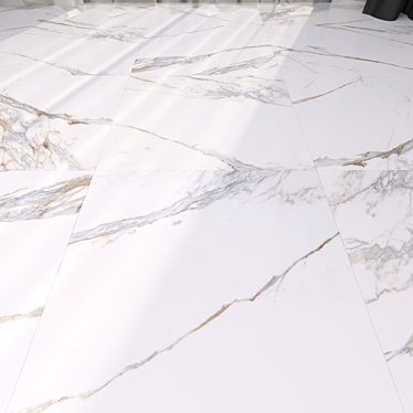 Kritios White Marble: Museum-Quality Floor 3D model image 1 
