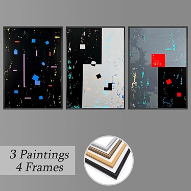 Elegant Wall Art Set No. 1587 3D model image 1 