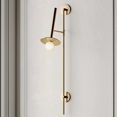 Pivoting Wall Sconce Nodes KC1031MBK 3D model image 1 