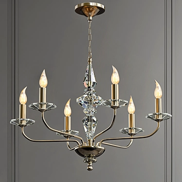 Elegant Moro Crystal Chandelier - Illuminate Any Space 3D model image 1 