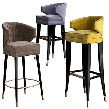 Title: Elegant Ibis Bar Chair 3D model image 1 