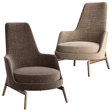 Leda Armchair - Timeless Elegance & Comfort 3D model image 1 