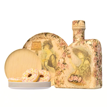 Provence Charm Crockery Set 3D model image 1 