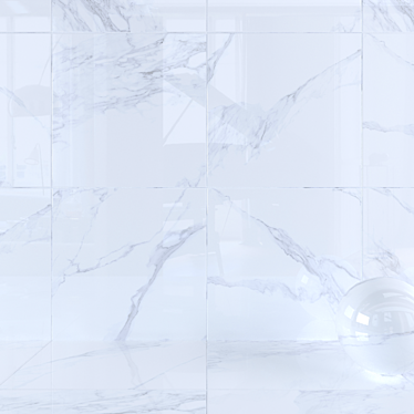 Museum Calacatta 4D White Wall Tiles 3D model image 1 