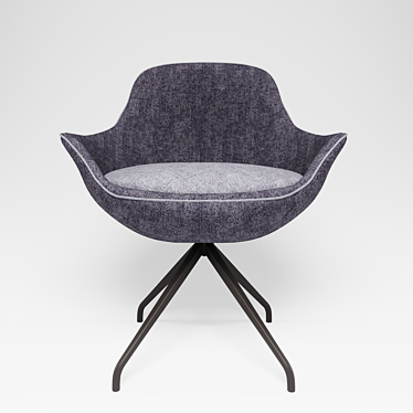 Modern Grey Armchair: Desondo's Indraft 3D model image 1 