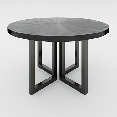 Elegant Soul Wood Dining Table 3D model image 1 