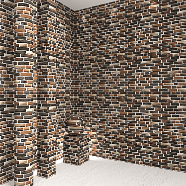 Classic Brick Wall Tile 3D model image 1 