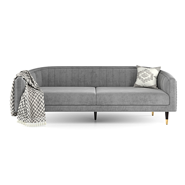 Luxury Velvet Sofa: Everly Elegance 3D model image 1 