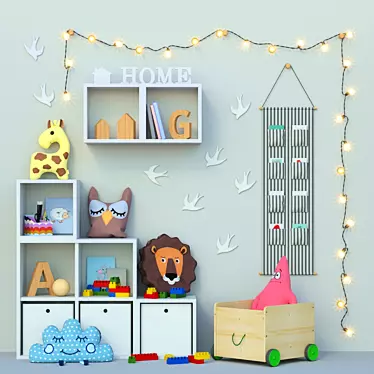 Children's Room Decor Set 3D model image 1 