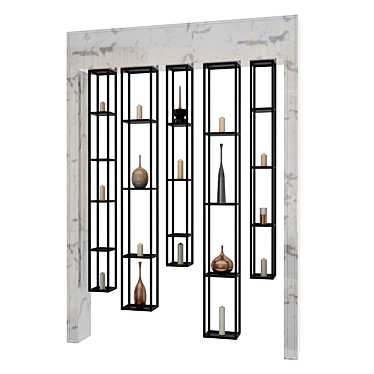 Elegant Decorative Partition 3D model image 1 