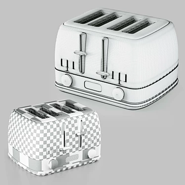 Classic Bronze 4-Slice Toaster 3D model image 1 