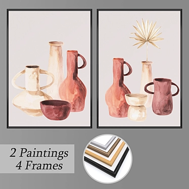 Elegant Wall Art Set 3D model image 1 