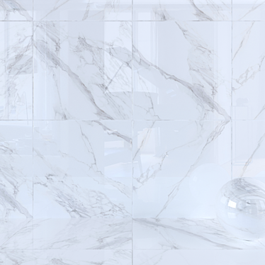 Marble Wall Tiles: Torano Bianco 3D model image 1 