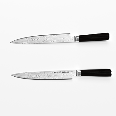 Samura Damascus Chef's Knife, 230mm 3D model image 1 