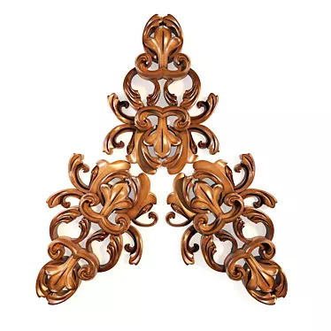 Elegant Embossed Classic Ornament 3D model image 1 